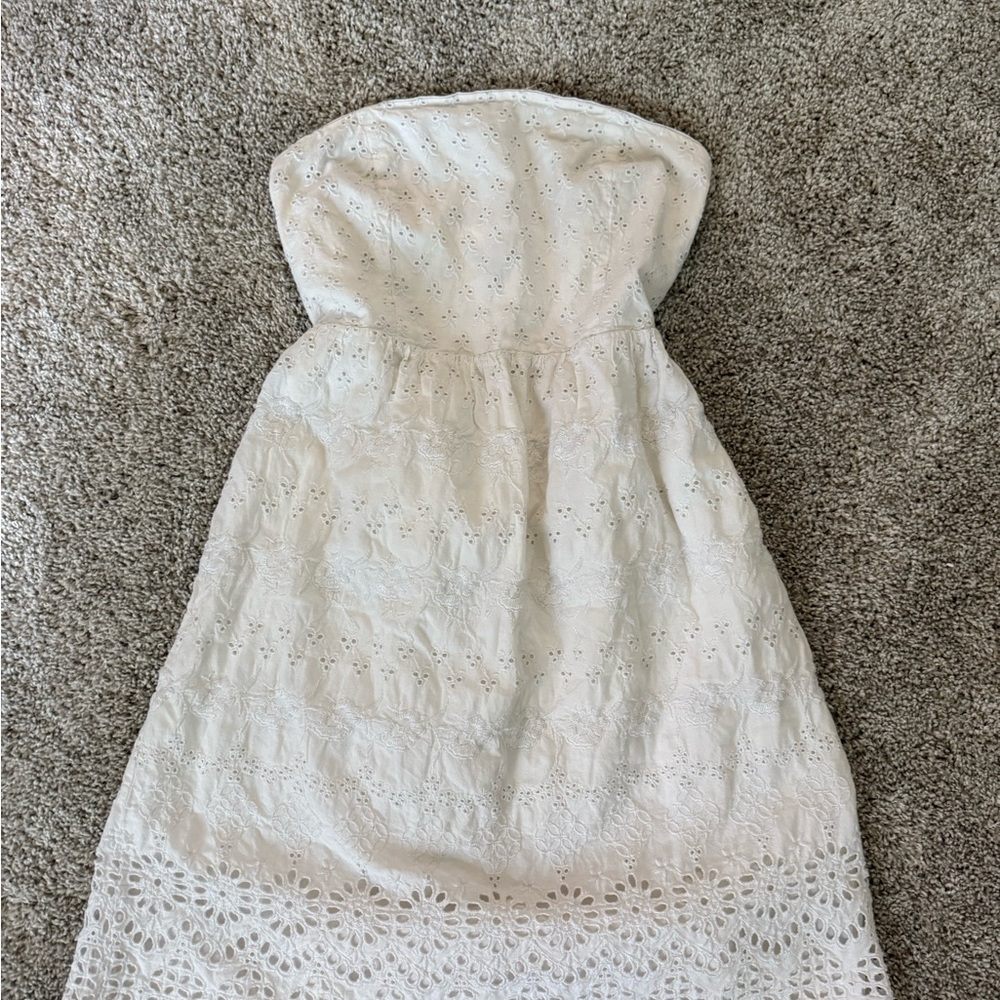 Old Navy white Strapless babydoll Dress